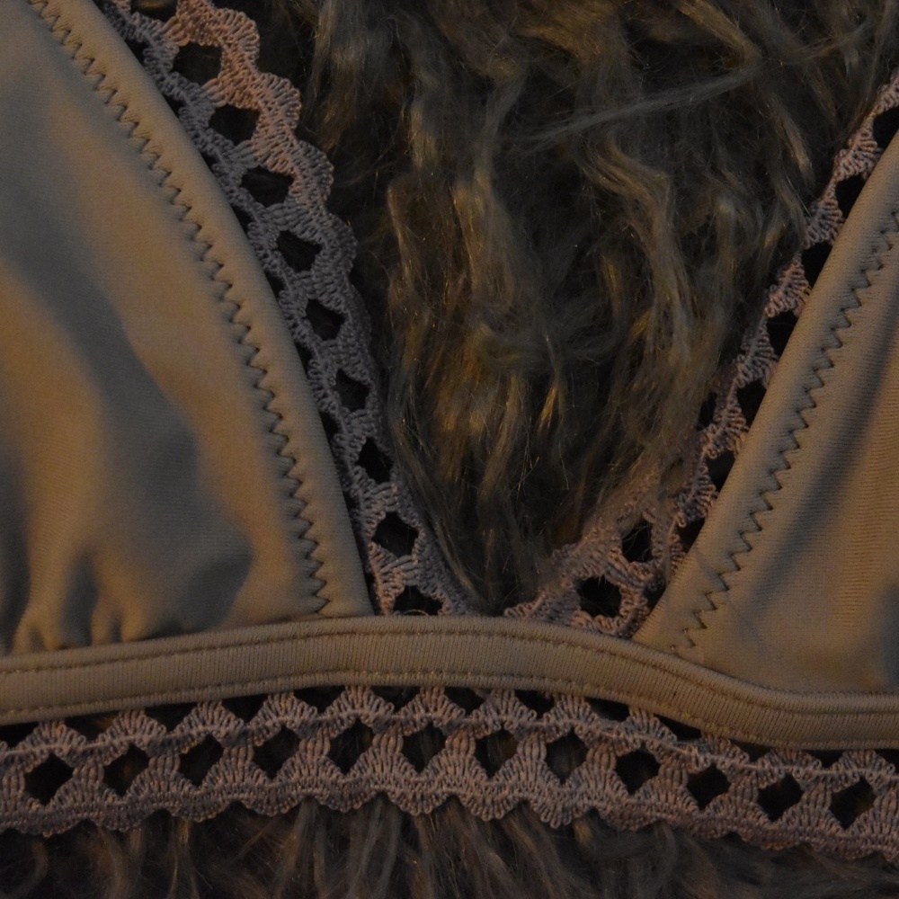 NWT: Aerie Grey Triangle Bikini Top - Picture 3 of 4